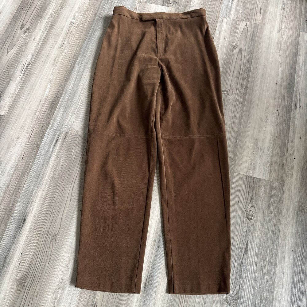Vintage City life Petites Vegan Suede Camel Dress Pants Size 8P